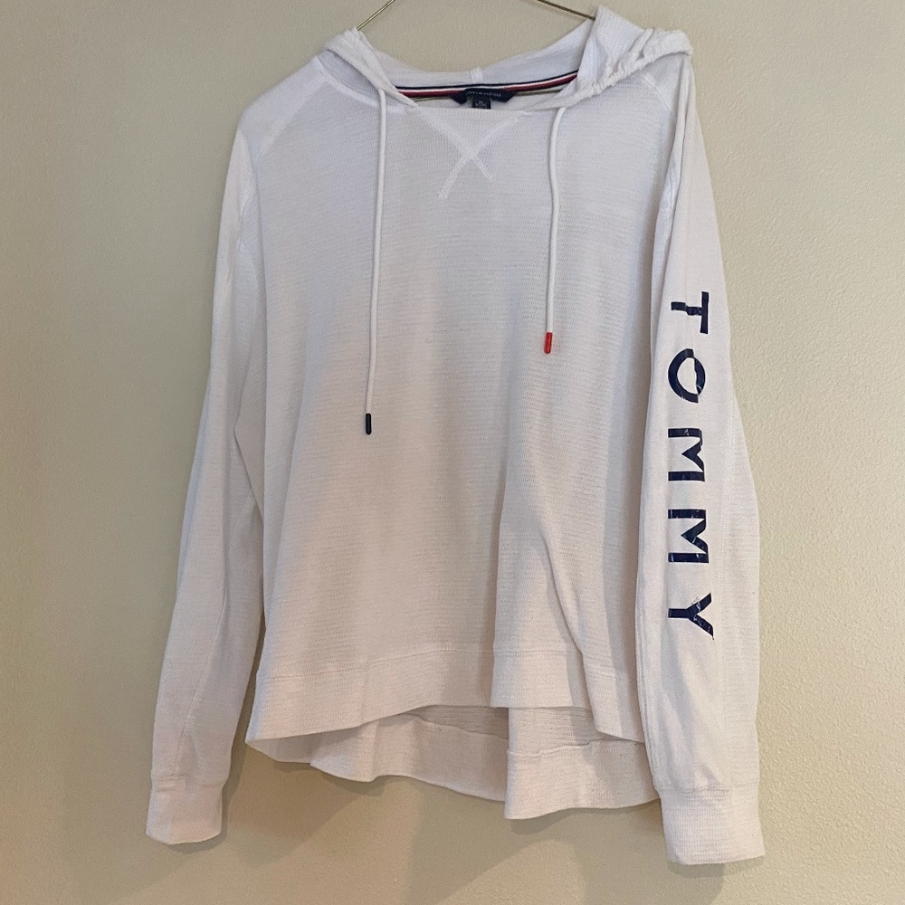 Tommy Hilfiger | White Lightweight Slouchy Hoodie | Women's XL